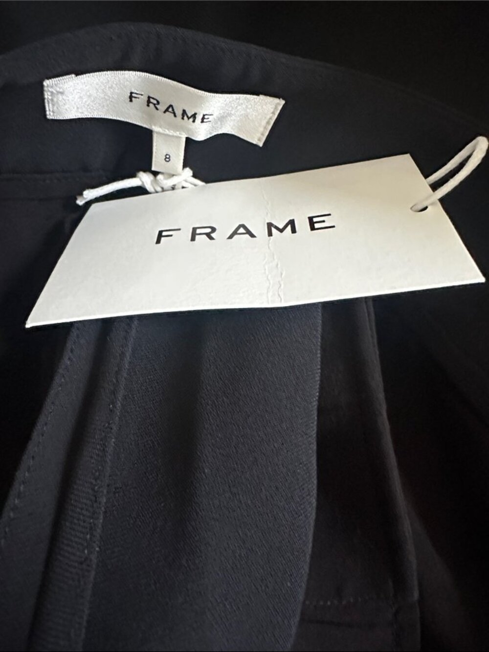 New Frame high rise crepe straight leg relaxed ankle cropped cargo trouser pants - Picture 11 of 11